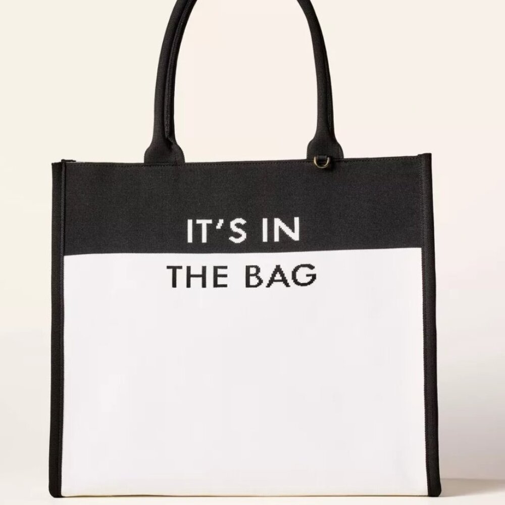 kate spade new york x Target Colorblock Knit Tote Bag - White/Black